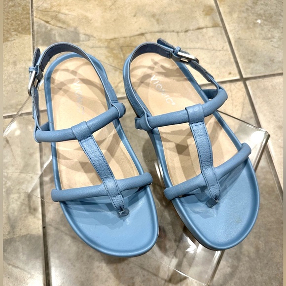 Vionic Adley T-strap sandals- 7 - blue - Picture 10 of 14